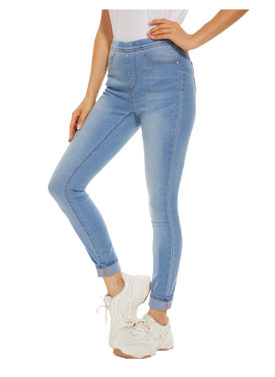 Basic High Waist Jeans With Internal Girdle 52471PNP-B – Ska Studio Usa