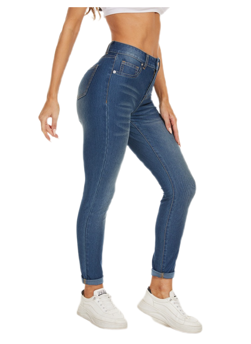 LOUEERA Ripped Jeans Distressed Jeggings Women, Pull on Skinny Denim Pant,  Slim Fit Trousers with Pocket, Boyfriend Petite (Size 7, Light Blue) at   Women's Jeans store