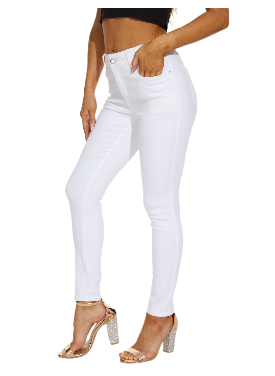 Women's High-Rise White Super Skinny Jeans